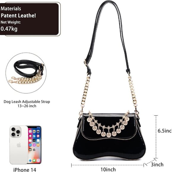 Elegant Small Leather Crossbody Purse for Women – Adjustable Strap, 10.6” Design - Picture 3 of 8